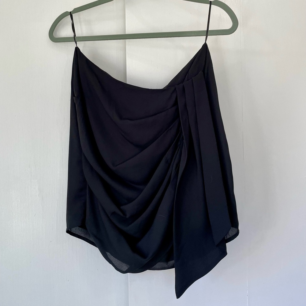 🎈 Aqua Black Sarong Mini Skirt